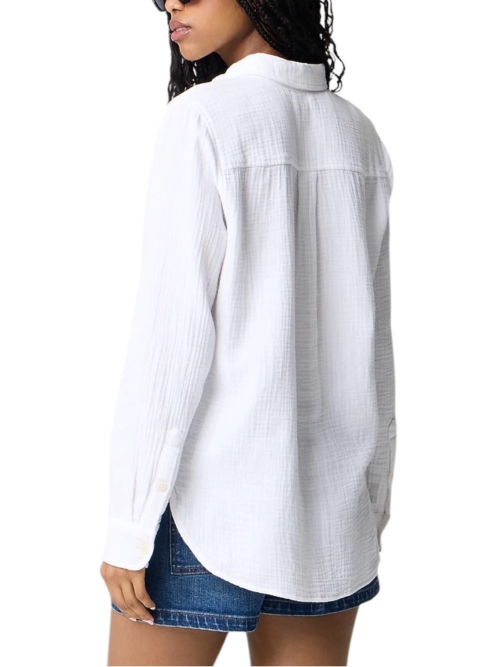 J. Crew Women’s Long Sleeve Garçon Poplin Button Down Blouse NWT 6 White - Picture 2 of 11